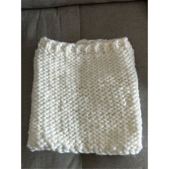 Chunky Knit Muffler Scarf Cream NWOT Cottagecore Lagenlook - Picture 1 of 3